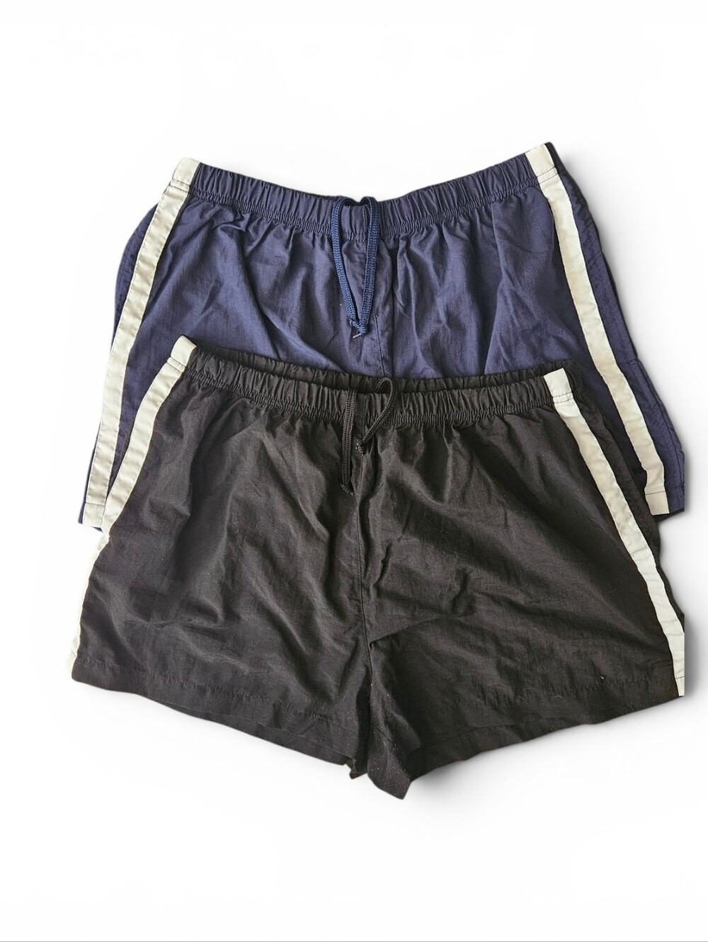 Tek Gear Women's Retro Nylon Athletic Running Drawstring Shorts Set of 2 size L